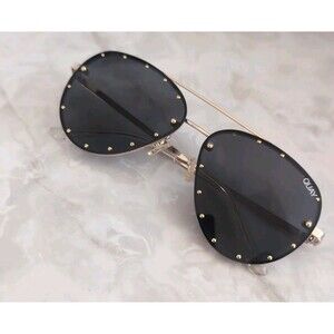 Quay X Jaclyn Hill Sunglasses Roxanne Studded Aviator Shades Rare Sunnies LE